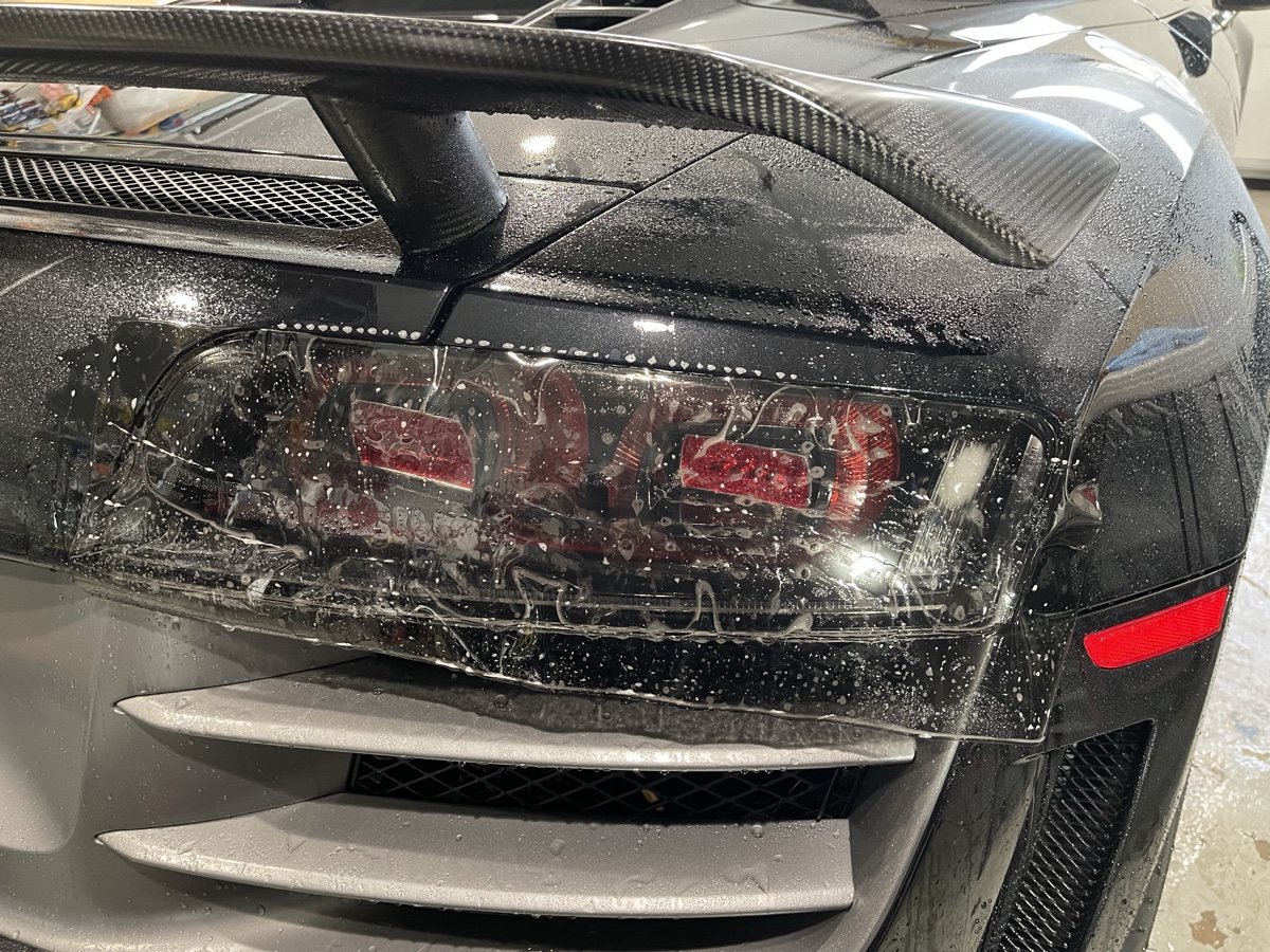 LLumar Valor PPF protecting Porsche 911 GT rear taillight at CBA Detailing NJ